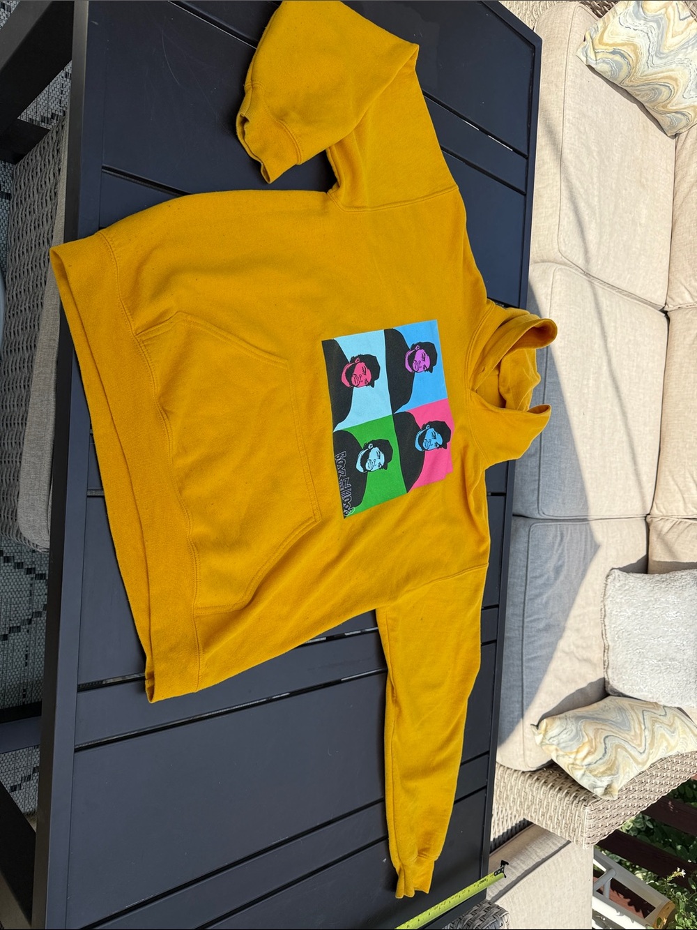 Boyz N The Hood Pop Art Hoodie Mustard Yellow Size Large Columbia Pictures 2020